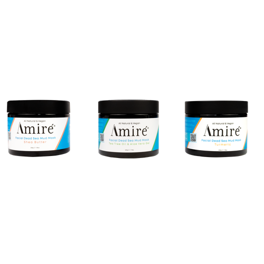 Dead Sea Mud Mask Trio: Shea Butter, Tea Tree with Aloe Vera, and Turmeric