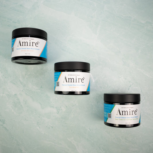 Dead Sea Mud Mask Trio: Shea Butter, Tea Tree with Aloe Vera, and Turmeric